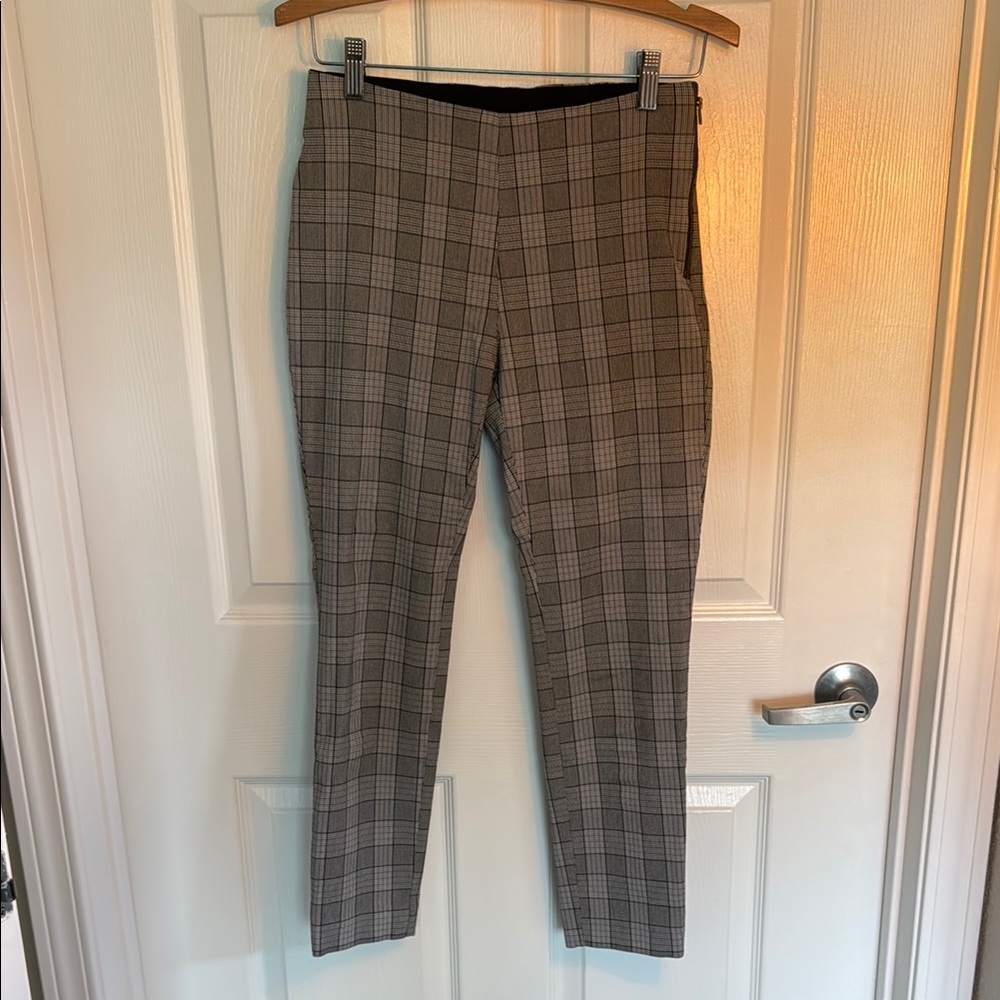 a new day Gray Dress Pants Tailored Fit Plaid